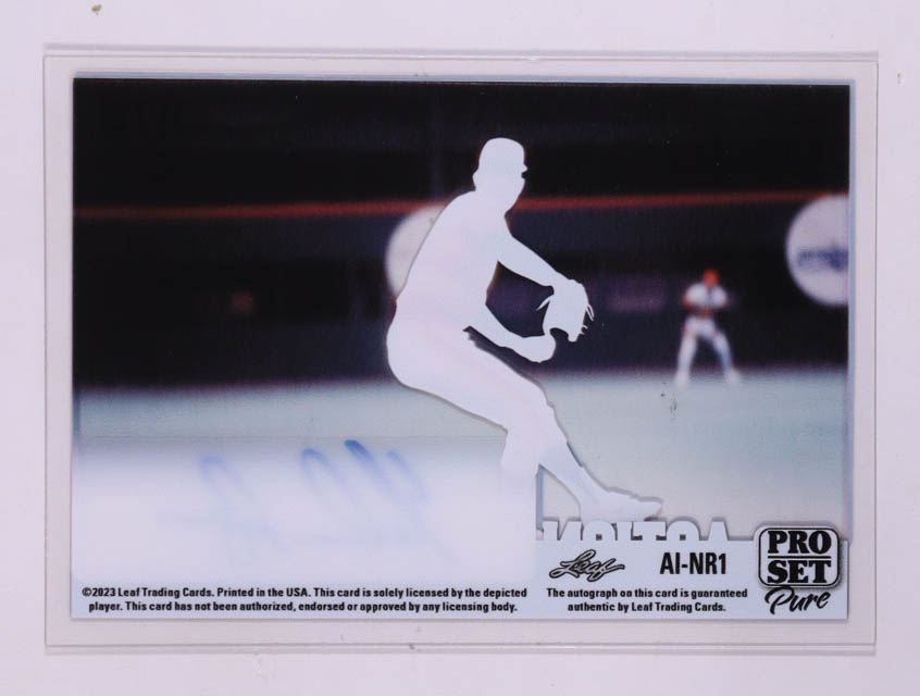 Nolan Ryan 2023 Leaf Pro Set Pure Action Ink Magenta Spectrum #AINR1 #11/20 at PristineAuction.com Nolan Ryan 2023 Leaf Pro Set Pure Action Ink Magenta Spectrum #AINR1 #11/20 at PristineAuction.com