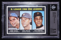 Sandy Koufax / Mike Cuellar / Juan Marichal 1967 Topps NL ERA Leaders #234 (BGS 5.5) at PristineAuction.com