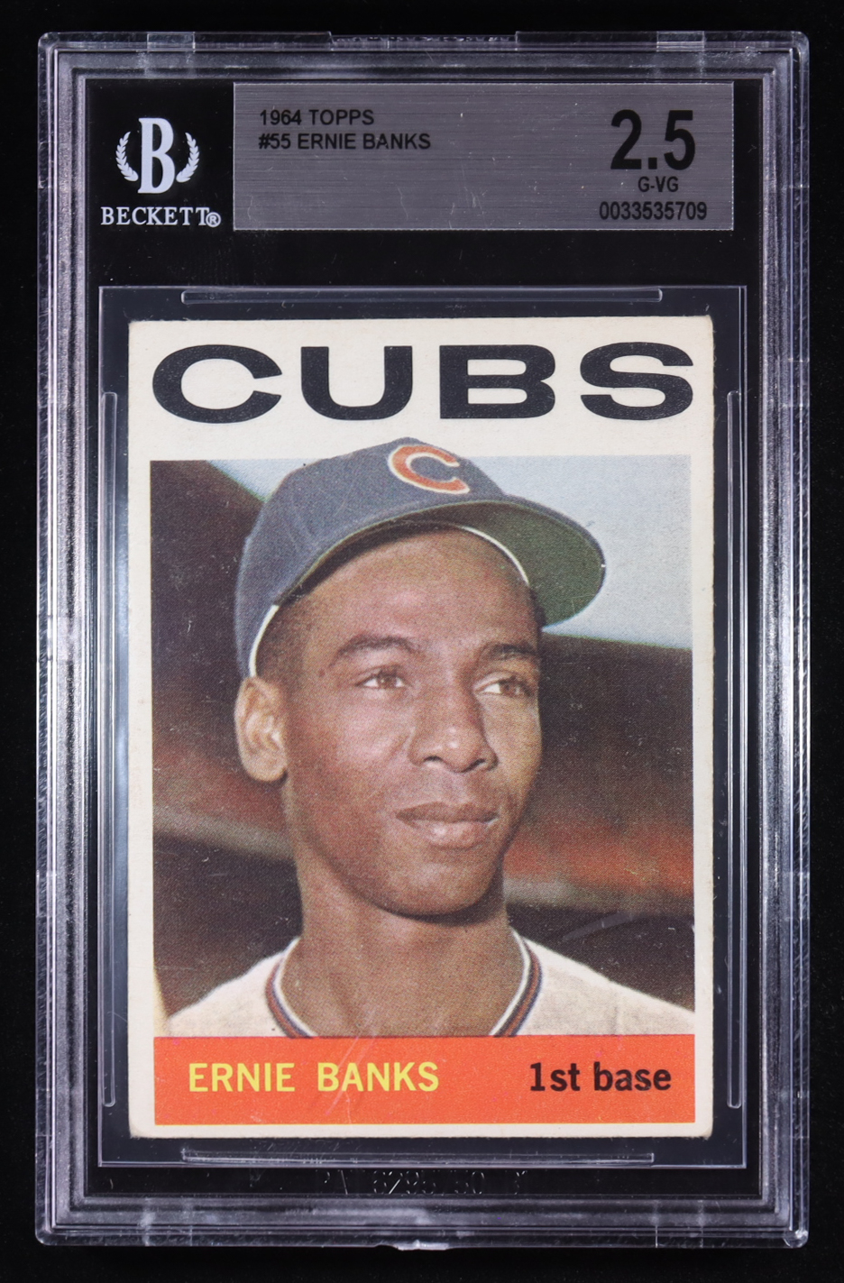 Ernie Banks 1964 Topps #55 (BGS 2.5) at PristineAuction.com Ernie Banks 1964 Topps #55 (BGS 2.5) at PristineAuction.com