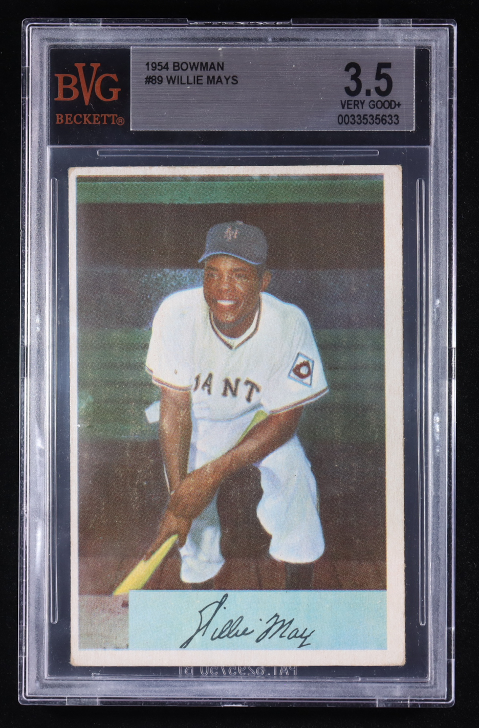 Willie Mays 1954 Bowman #89 (BVG 3.5) at PristineAuction.com Willie Mays 1954 Bowman #89 (BVG 3.5) at PristineAuction.com