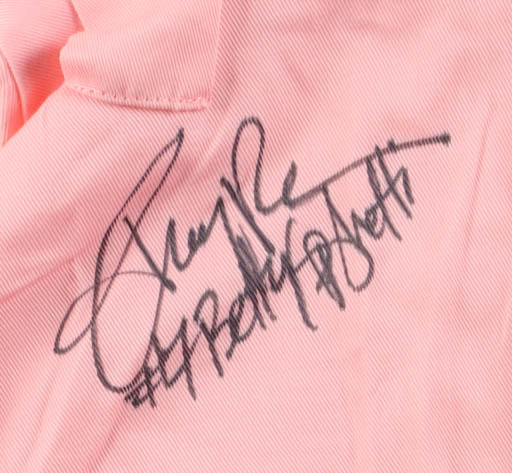 "A League Of Their Own" Rockford Peaches Jersey Cast-Signed & Inscribed By (11) with Geena Davis, Lori Petty, Rosie O'Donnell (Schwartz) at PristineAuction.com "A League Of Their Own" Rockford Peaches Jersey Cast-Signed & Inscribed By (11) with Geena Davis, Lori Petty, Rosie O'Donnell (Schwartz) at PristineAuction.com