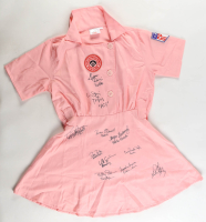 "A League Of Their Own" Rockford Peaches Jersey Cast-Signed & Inscribed By (11) with Geena Davis, Lori Petty, Rosie O'Donnell (Schwartz) at PristineAuction.com