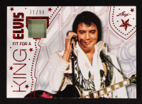 Elvis Presley 2024 Leaf Fit For A King Red Sparkle Relic #FK3 #71/99 at PristineAuction.com