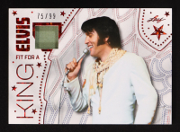 Elvis Presley 2024 Leaf Fit For A King Red Sparkle Relic #FK20 #75/99 at PristineAuction.com