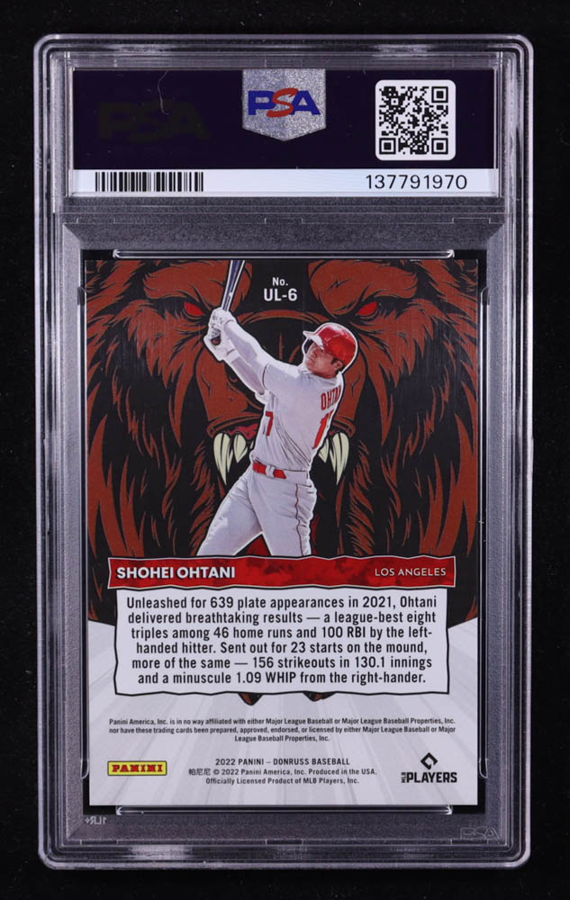 Shohei Ohtani 2022 Donruss Unleashed Silver #6 #135/349 (PSA 9) at PristineAuction.com Shohei Ohtani 2022 Donruss Unleashed Silver #6 #135/349 (PSA 9) at PristineAuction.com