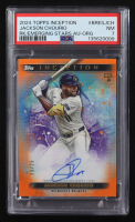 Jackson Chourio 2024 Topps Inception Rookie and Emerging Stars Autographs Orange #BRESJCH #25/25 RC (PSA 7) at PristineAuction.com