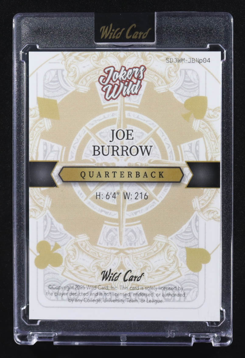 Joe Burrow 2025 Wild Card Jokers Wild Joker Kaleidoscope #SDJWM-JBNP04 #1/1 at PristineAuction.com Joe Burrow 2025 Wild Card Jokers Wild Joker Kaleidoscope #SDJWM-JBNP04 #1/1 at PristineAuction.com