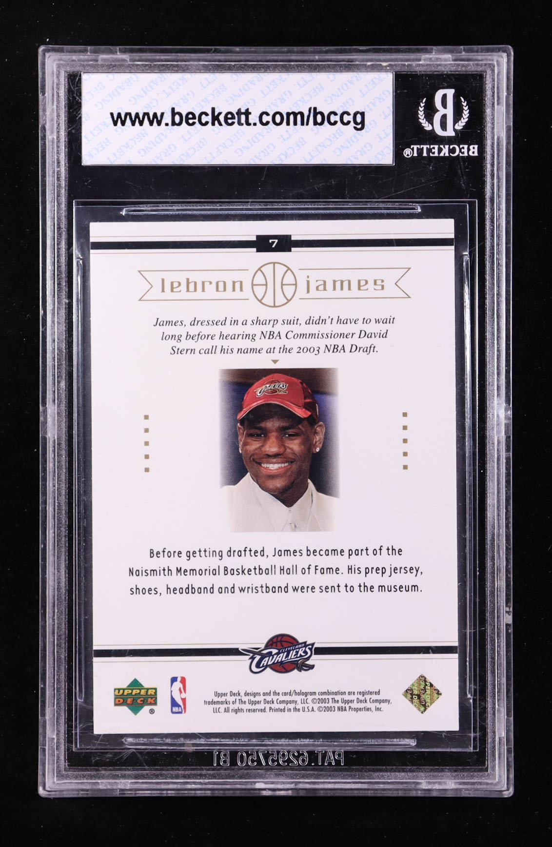 LeBron James 2003 Upper Deck LeBron James Box Set #7 RC / High School Superstar (BCCG 10) at PristineAuction.com LeBron James 2003 Upper Deck LeBron James Box Set #7 RC / High School Superstar (BCCG 10) at PristineAuction.com