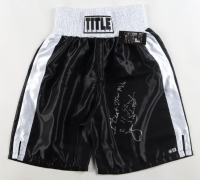 James "Buster" Douglas Signed Boxing Trunks Inscribed "I Beat Iron Mike 2-11-90" (Schwartz) at PristineAuction.com