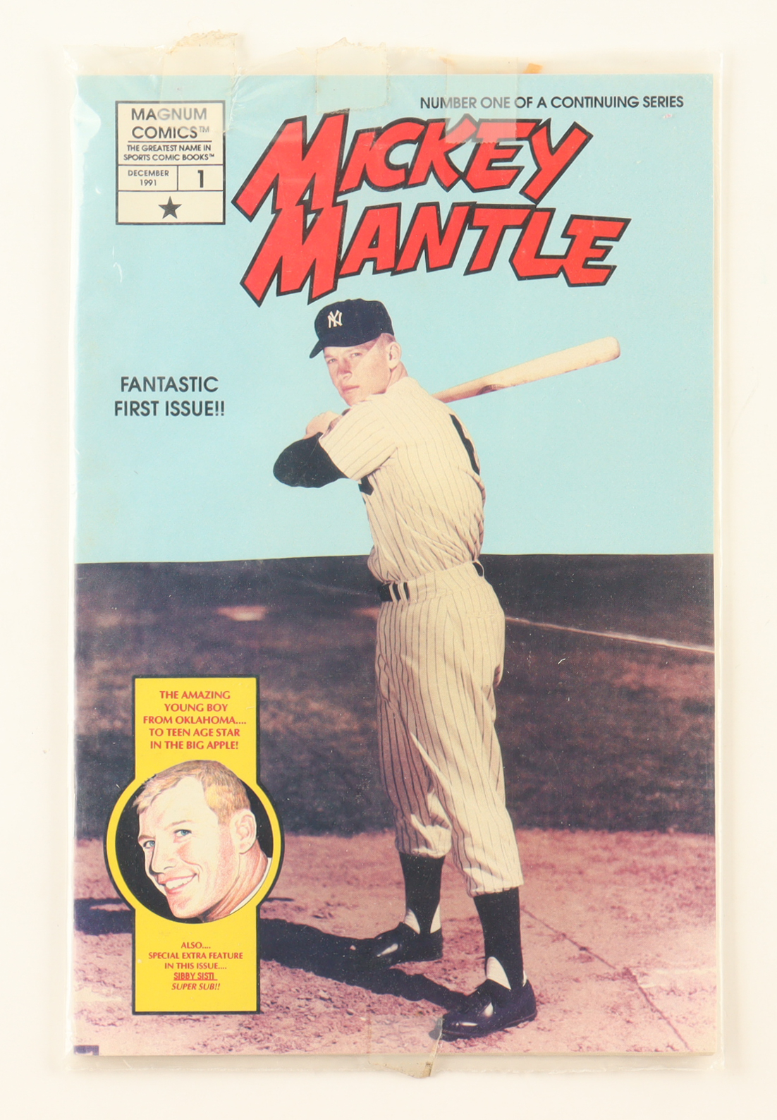 1991 "Mickey Mantle" Issue #1 Magnum Comic Book at PristineAuction.com 1991 "Mickey Mantle" Issue #1 Magnum Comic Book at PristineAuction.com