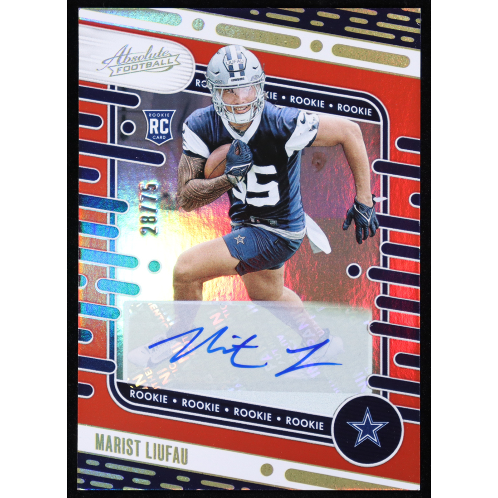 Marist Liufau 2024 Absolute Signatures Spectrum Orange #170 #28/75 RC at PristineAuction.com