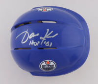 Jari Kurri Signed Oilers Mini Helmet Inscribed "HOF '01" (Schwartz) at PristineAuction.com