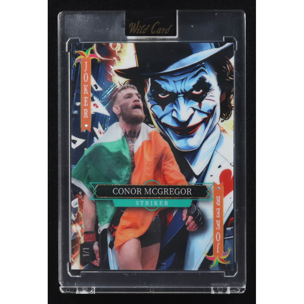 Conor McGregor 2025 Wild Card Jokers Wild Joker Cross Hatch Foil #SDJWM-CMNo01#1/1 at PristineAuction.com