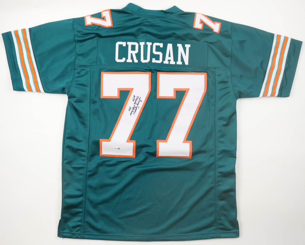 Doug Crusan Signed Jersey Inscribed "Miami Dolphins" & "17-0" (JSA) at PristineAuction.com Doug Crusan Signed Jersey Inscribed "Miami Dolphins" & "17-0" (JSA) at PristineAuction.com