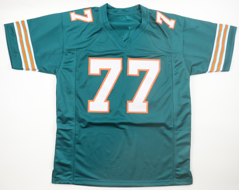 Doug Crusan Signed Jersey Inscribed "Miami Dolphins" & "17-0" (JSA) at PristineAuction.com Doug Crusan Signed Jersey Inscribed "Miami Dolphins" & "17-0" (JSA) at PristineAuction.com