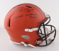 Joe Thomas Signed Browns Full-Size Speed Helmet Inscribed "10,363 Consecutive Snaps" (Schwartz) at PristineAuction.com