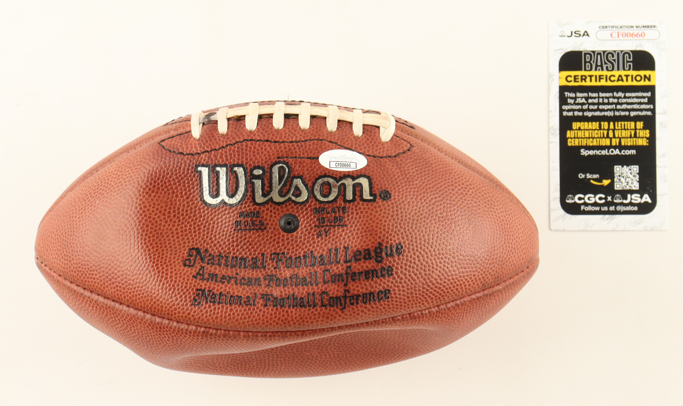 Warren Moon Signed NFL Football (JSA) at PristineAuction.com Warren Moon Signed NFL Football (JSA) at PristineAuction.com