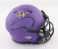 Justin Jefferson Signed Vikings Rave Alternate Speed Mini Helmet (Beckett) at PristineAuction.com