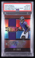 Zay Flowers 2023 Panini Legacy Futures Dual Patch Autographs Ruby #6 #039/100 RC (PSA 8) at PristineAuction.com