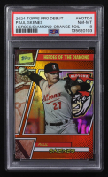 Paul Skenes 2024 Topps Pro Debut Heroes of the Diamond Orange Foil #HOTD4 #04/25 RC (PSA 8) at PristineAuction.com