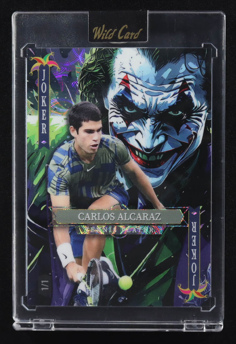 Carlos Alcaraz 2025 Wild Card Jokers Wild Joker Kaleidoscope #SDJWM-CANo10 #1/1 at PristineAuction.com Carlos Alcaraz 2025 Wild Card Jokers Wild Joker Kaleidoscope #SDJWM-CANo10 #1/1 at PristineAuction.com
