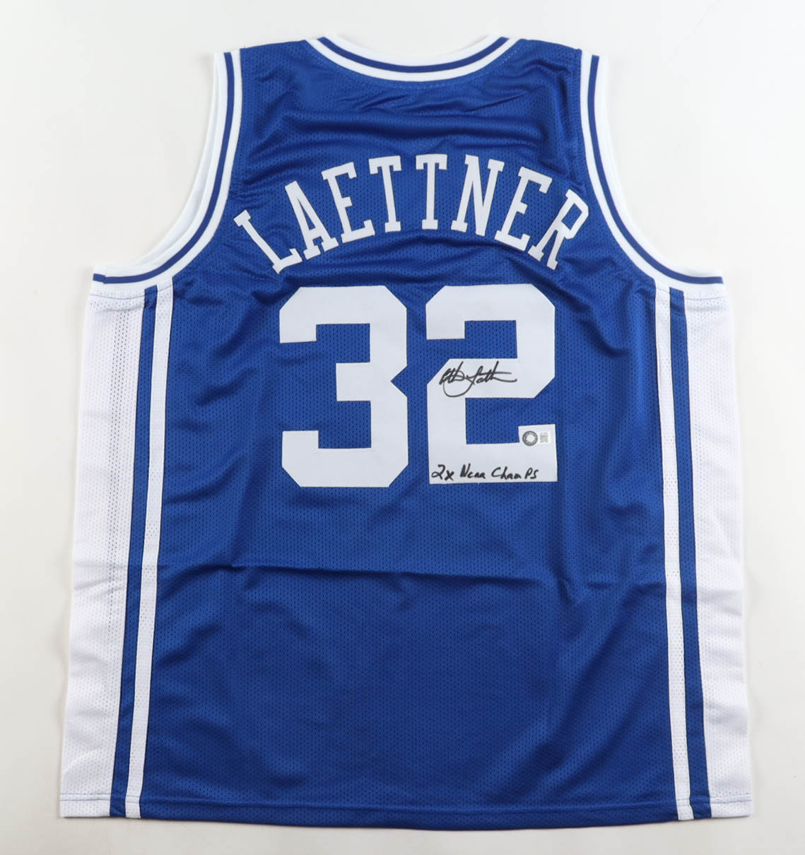 Christian Laettner Signed Jersey Inscribed "2x NCAA Champs" (Schwartz) at PristineAuction.com Christian Laettner Signed Jersey Inscribed "2x NCAA Champs" (Schwartz) at PristineAuction.com