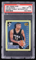Tim Duncan 1997 Press Pass Double Threat Retroactive #34 RC (PSA 10) at PristineAuction.com