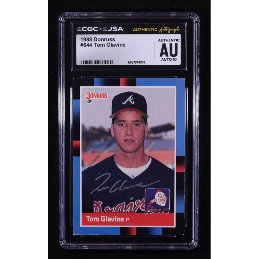 Tom Glavine Signed 1988 Donruss #644 RC (CGC | Autograph Graded CGC 10) at PristineAuction.com