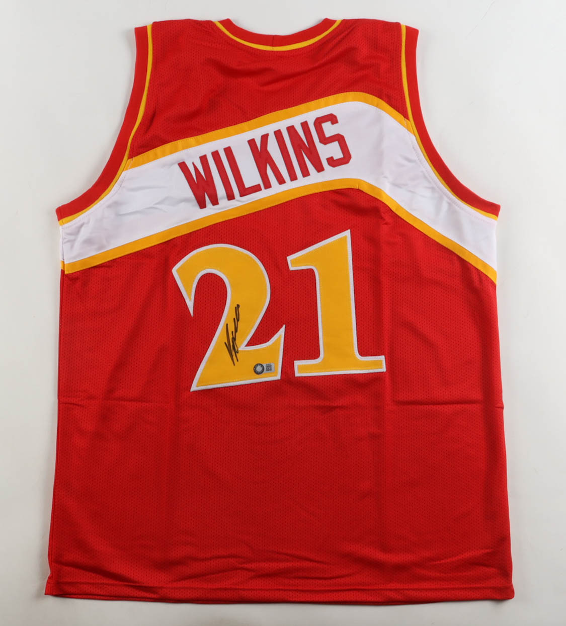 Dominique Wilkins Signed Jersey (Schwartz) at PristineAuction.com Dominique Wilkins Signed Jersey (Schwartz) at PristineAuction.com