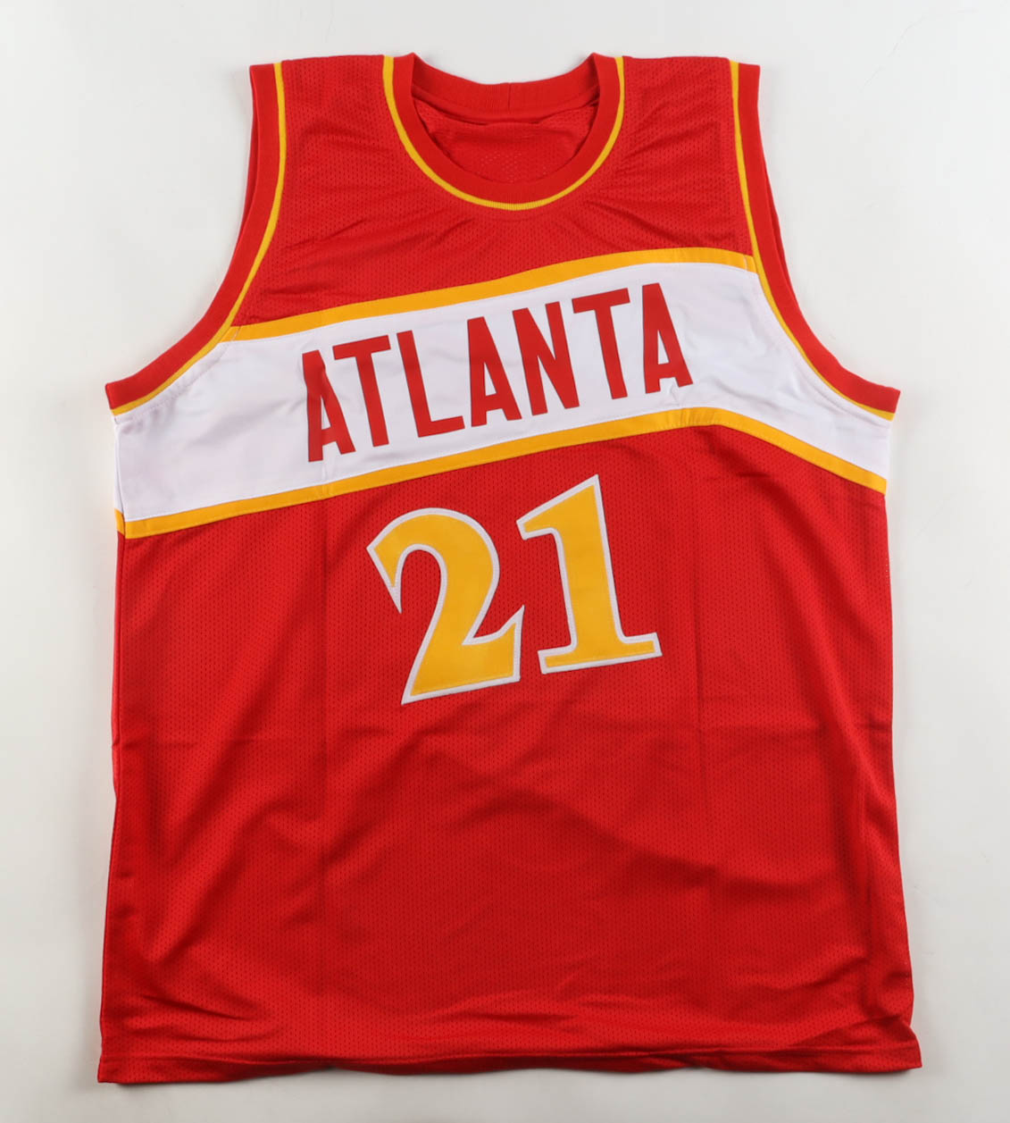 Dominique Wilkins Signed Jersey (Schwartz) at PristineAuction.com Dominique Wilkins Signed Jersey (Schwartz) at PristineAuction.com