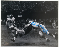 Chuck Bednarik Signed Eagles 8x10 Metallic Print Photo Inscribed "HOF 67" (PSA) at PristineAuction.com