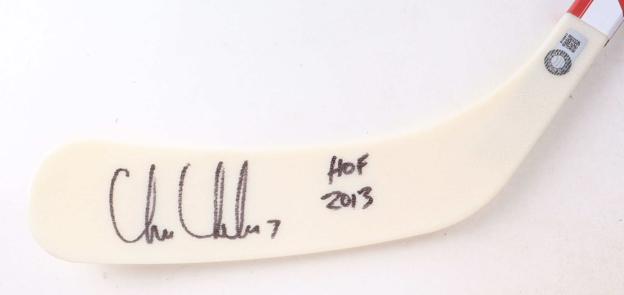 Chris Chelios Signed Franklin Red Wings Logo Full-Size Hockey Stick Inscribed "HOF 2013" (Schwartz) at PristineAuction.com Chris Chelios Signed Franklin Red Wings Logo Full-Size Hockey Stick Inscribed "HOF 2013" (Schwartz) at PristineAuction.com