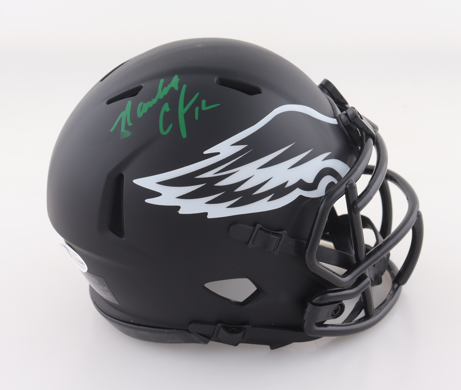 Randall Cunningham Signed Eagles Eclipse Alternate Speed Mini Helmet (Beckett) at PristineAuction.com Randall Cunningham Signed Eagles Eclipse Alternate Speed Mini Helmet (Beckett) at PristineAuction.com
