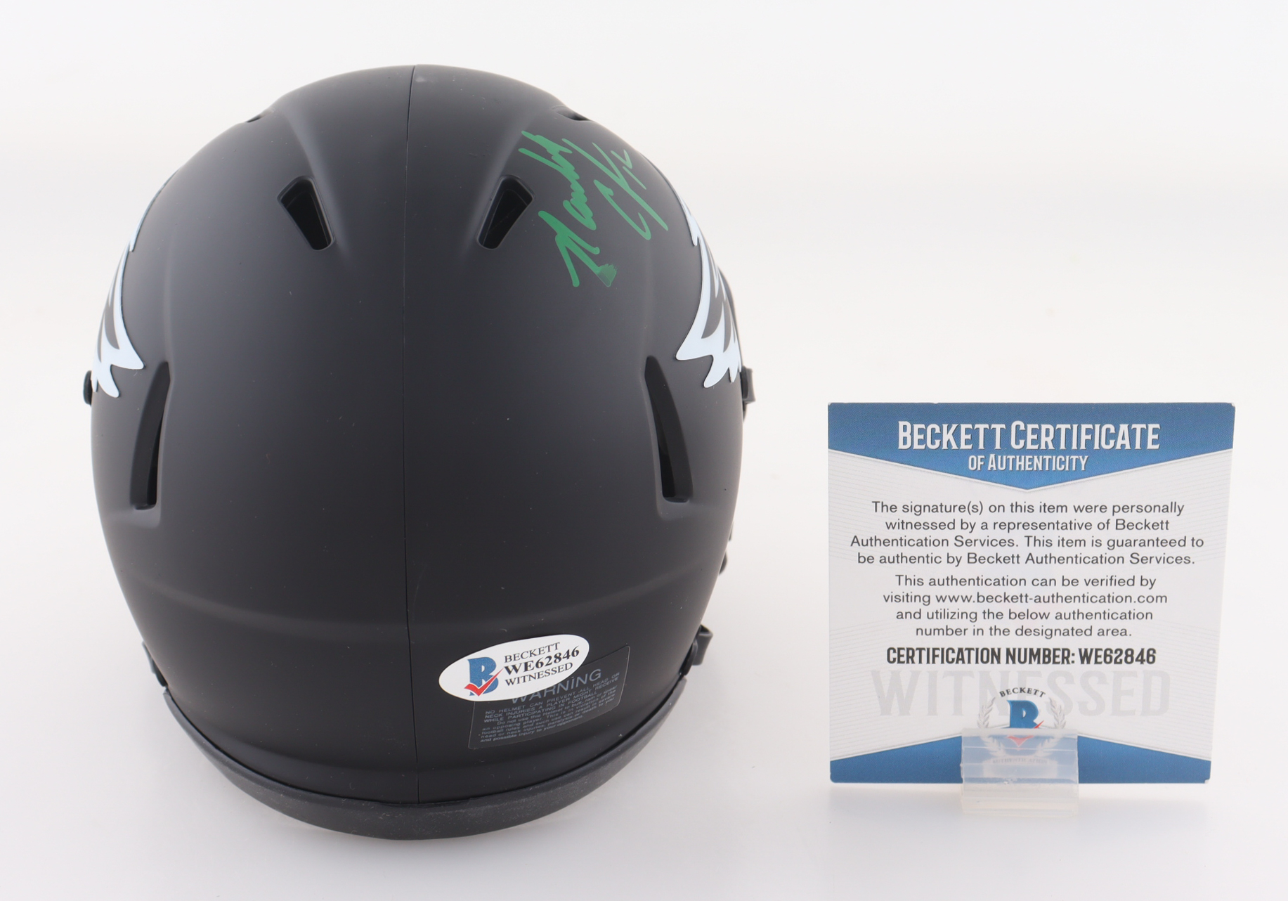 Randall Cunningham Signed Eagles Eclipse Alternate Speed Mini Helmet (Beckett) at PristineAuction.com Randall Cunningham Signed Eagles Eclipse Alternate Speed Mini Helmet (Beckett) at PristineAuction.com