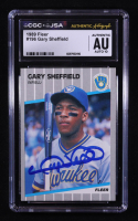 Gary Sheffield Signed 1989 Fleer #196 RC (CGC | Autograph Graded CGC 10) at PristineAuction.com