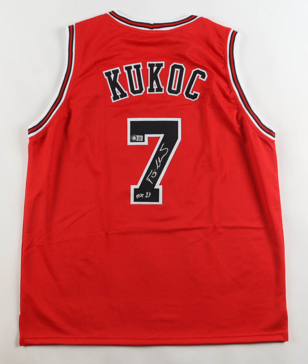 Toni Kukoc Signed Jersey Inscribed "HOF 21" (Schwartz) at PristineAuction.com Toni Kukoc Signed Jersey Inscribed "HOF 21" (Schwartz) at PristineAuction.com