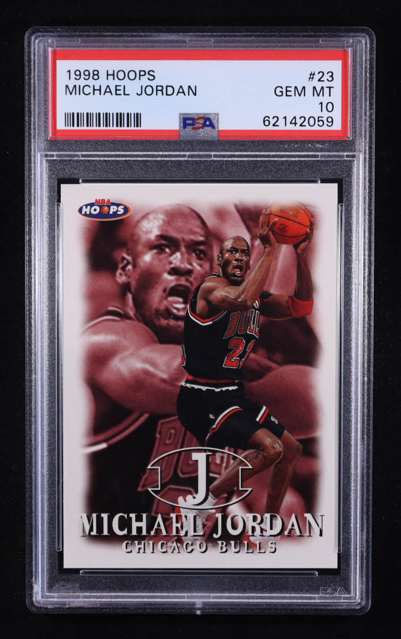 Michael Jordan 1998 NBA Hoops #23 (PSA 10) at PristineAuction.com Michael Jordan 1998 NBA Hoops #23 (PSA 10) at PristineAuction.com