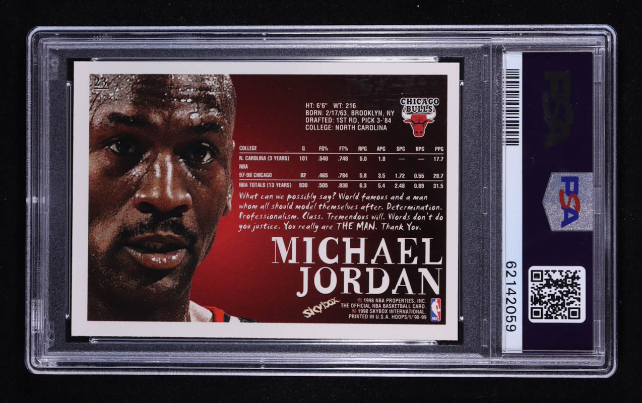 Michael Jordan 1998 NBA Hoops #23 (PSA 10) at PristineAuction.com Michael Jordan 1998 NBA Hoops #23 (PSA 10) at PristineAuction.com