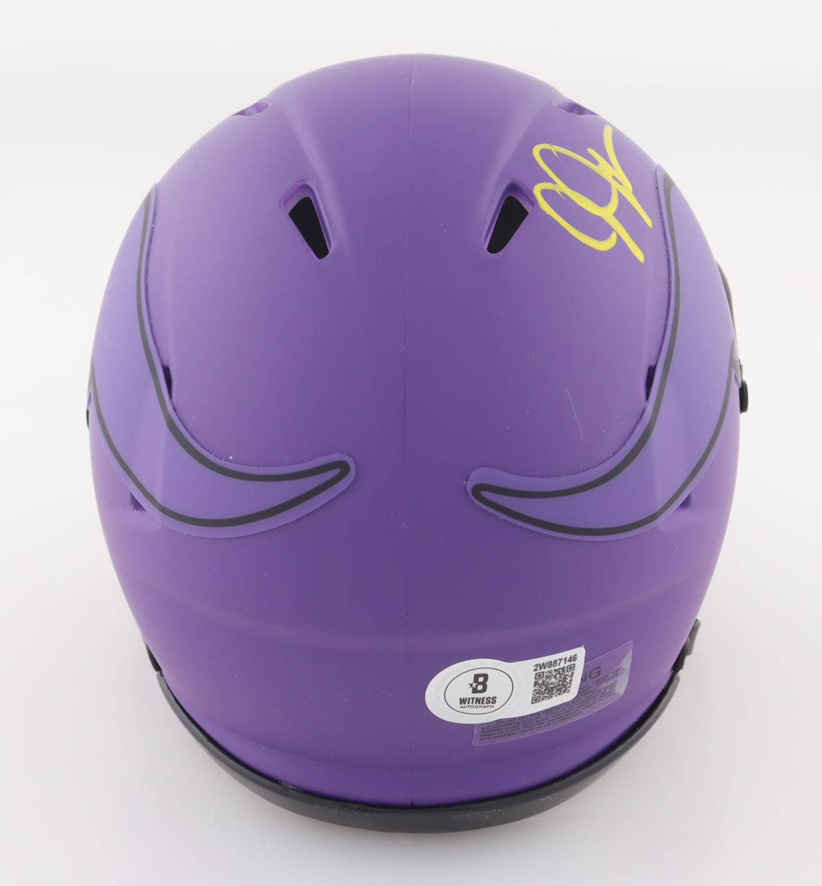 Justin Jefferson Signed Vikings Rave Alternate Speed Mini Helmet (Beckett) at PristineAuction.com Justin Jefferson Signed Vikings Rave Alternate Speed Mini Helmet (Beckett) at PristineAuction.com