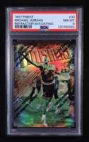 Michael Jordan 1997 Topps Finest Finishers Refractor W/Coating #39 (PSA 8) at PristineAuction.com