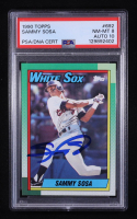 Sammy Sosa Signed 1990 Topps #692 RC (PSA 8 | Autograph Graded PSA 10) at PristineAuction.com