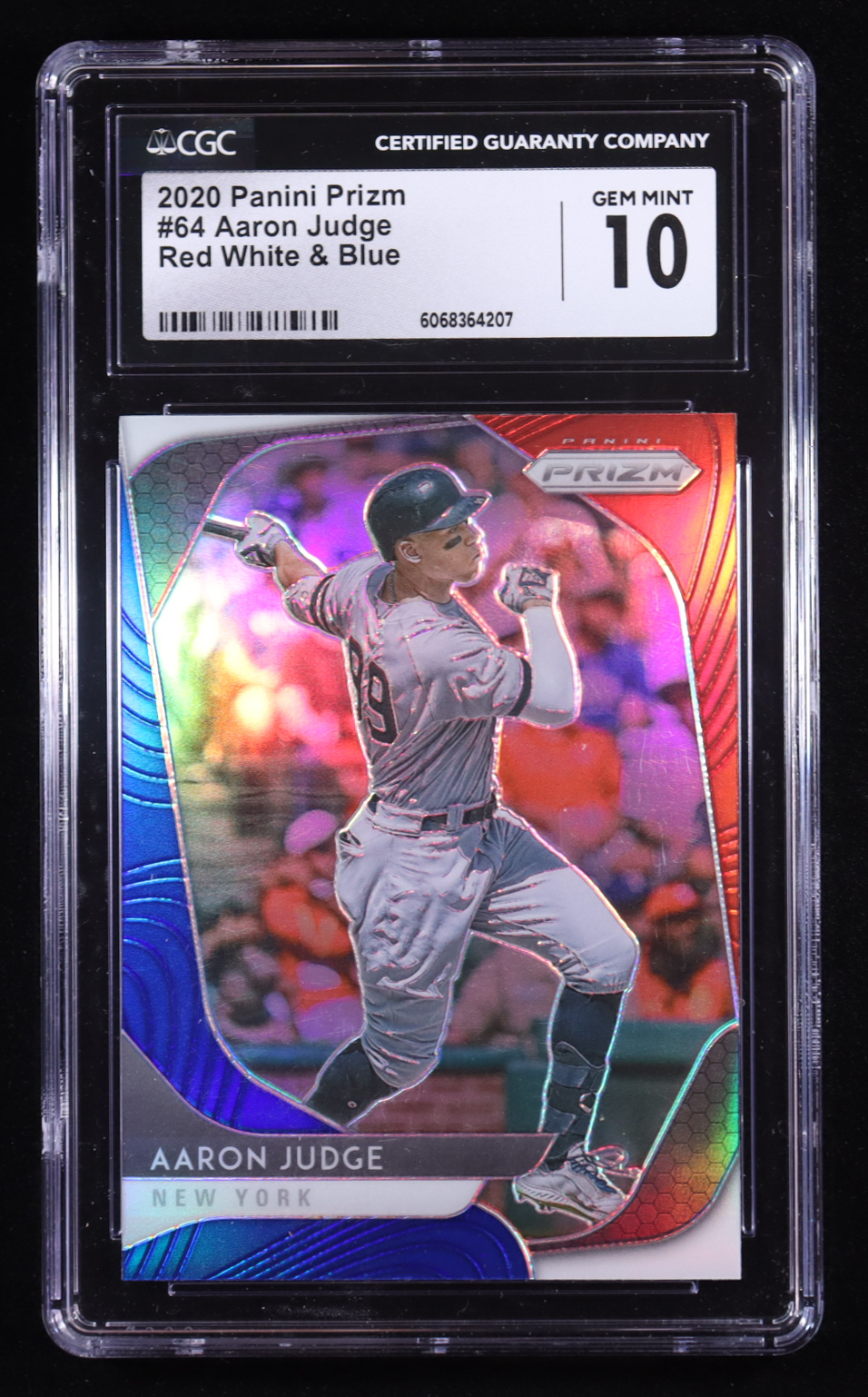 Aaron Judge 2020 Panini Prizm Prizms Red White and Blue #64 (CGC 10) at PristineAuction.com Aaron Judge 2020 Panini Prizm Prizms Red White and Blue #64 (CGC 10) at PristineAuction.com