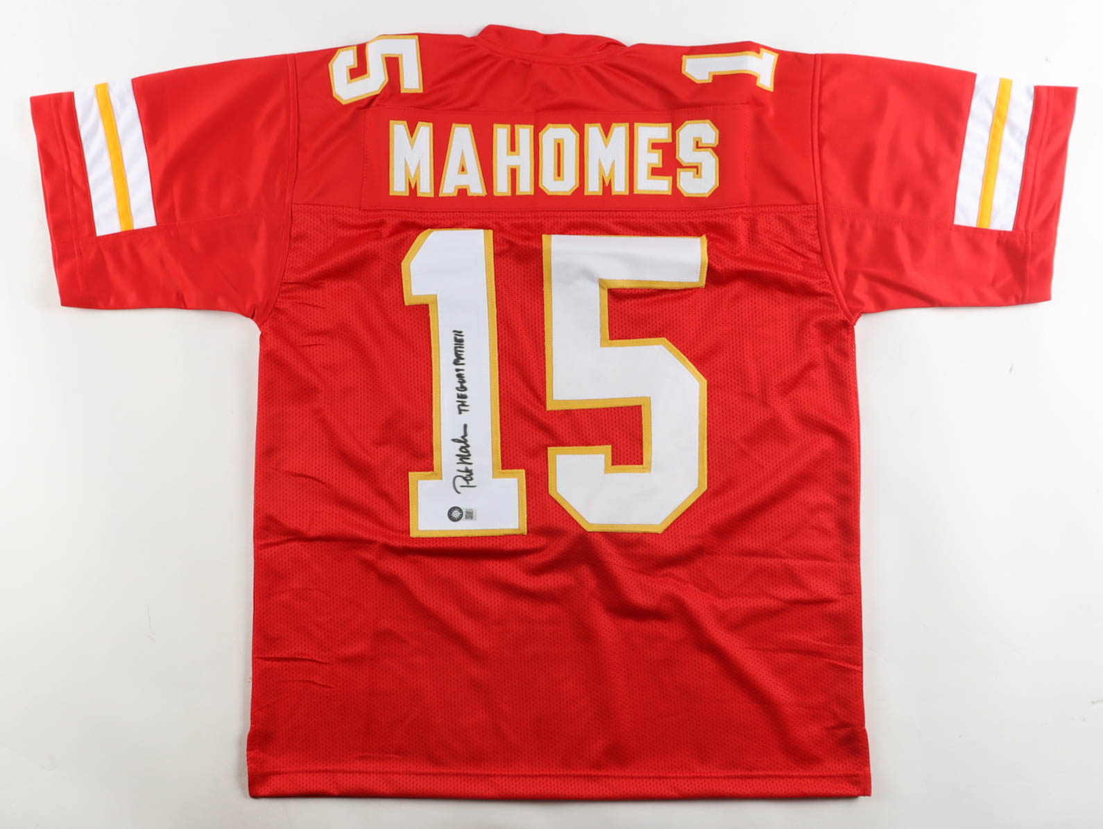 Patrick Mahomes Sr. Signed Jersey Inscribed "The Goat Father" (Schwartz) at PristineAuction.com Patrick Mahomes Sr. Signed Jersey Inscribed "The Goat Father" (Schwartz) at PristineAuction.com