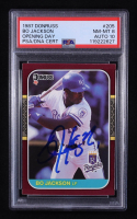 Bo Jackson Signed 1987 Donruss Opening Day #205 RC (PSA 8 | Autograph Graded PSA 10) at PristineAuction.com