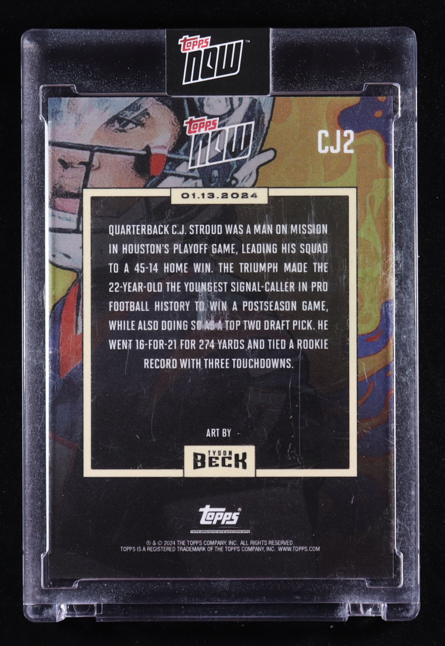 CJ Stroud 2023 Topps Now CJ Stroud Record Breaker #CJ2 RC at PristineAuction.com CJ Stroud 2023 Topps Now CJ Stroud Record Breaker #CJ2 RC at PristineAuction.com
