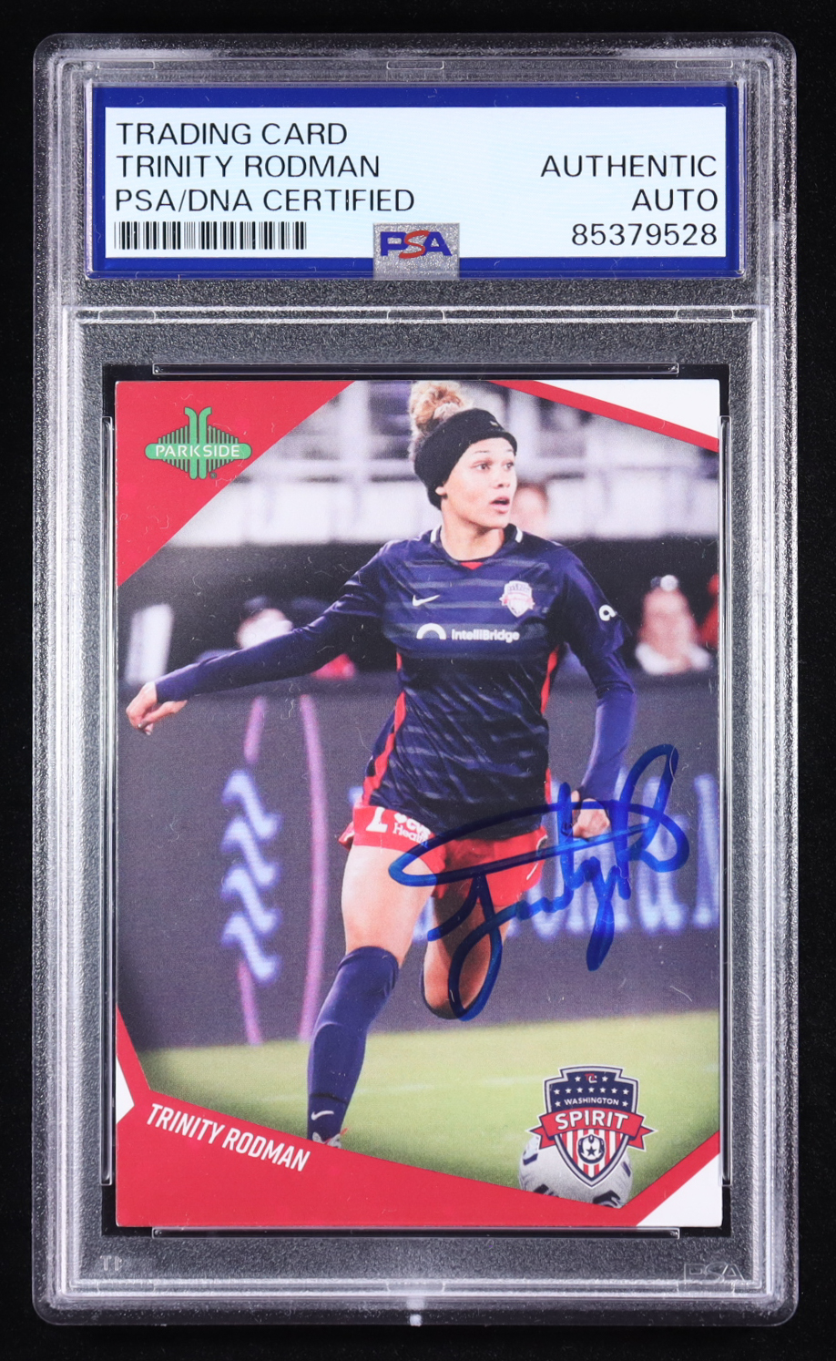 Trinity Rodman Signed 2022 Parkside NWSL Collection #30 RC (PSA) at PristineAuction.com Trinity Rodman Signed 2022 Parkside NWSL Collection #30 RC (PSA) at PristineAuction.com