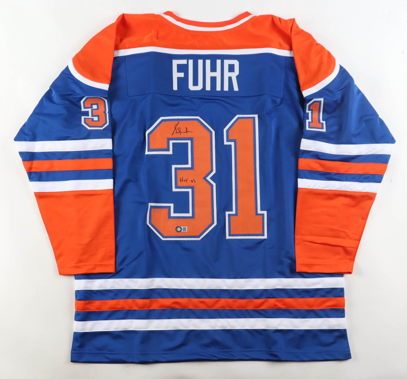 Grant Fuhr Signed Jersey Inscribed "HOF 03" (Schwartz) at PristineAuction.com Grant Fuhr Signed Jersey Inscribed "HOF 03" (Schwartz) at PristineAuction.com