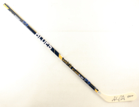 Adam Oates Signed Blues Logo Hockey Stick Inscribed "HOF 12" (Schwartz) at PristineAuction.com