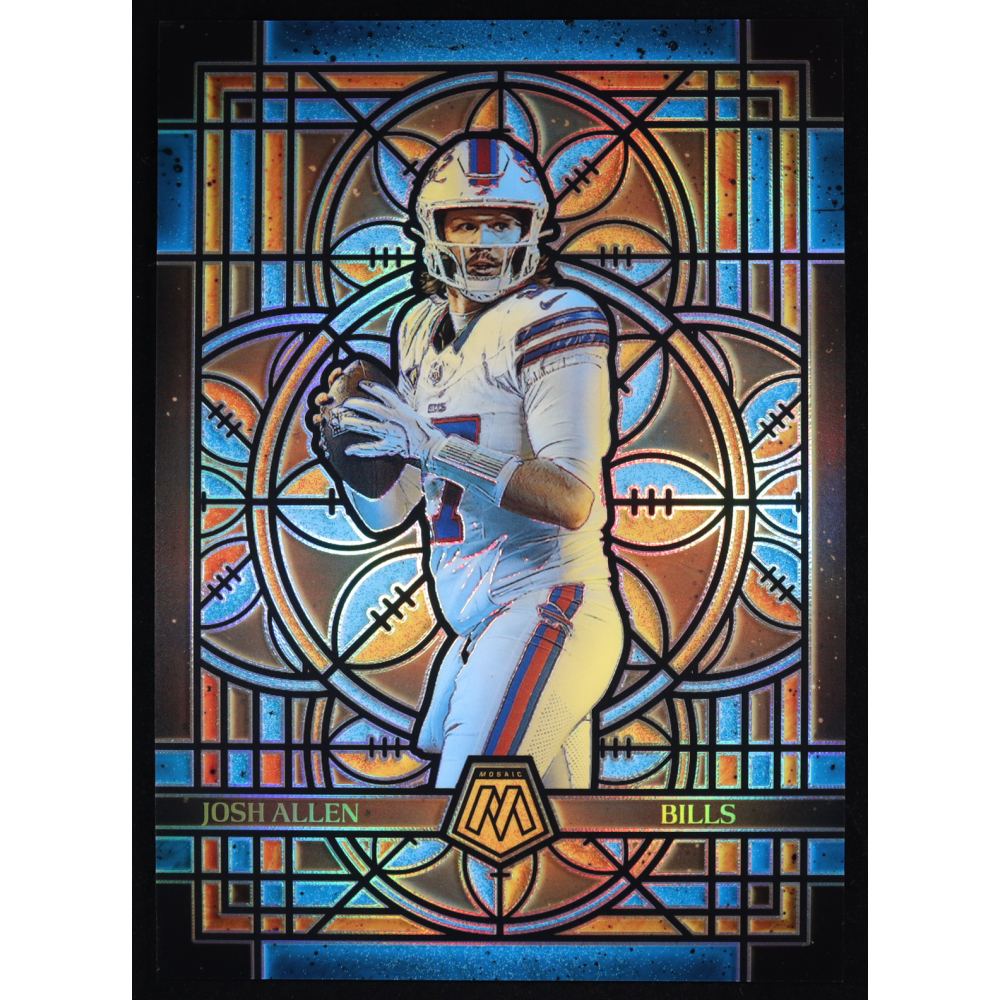 Josh Allen 2025 Panini Mosaic Stained Glass Oversized #2 at PristineAuction.com