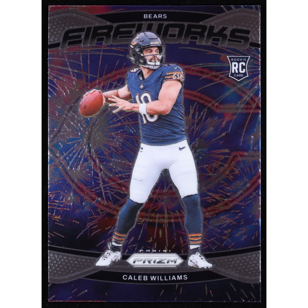 Caleb Williams 2024 Panini Prizm Fireworks #25 RC at PristineAuction.com